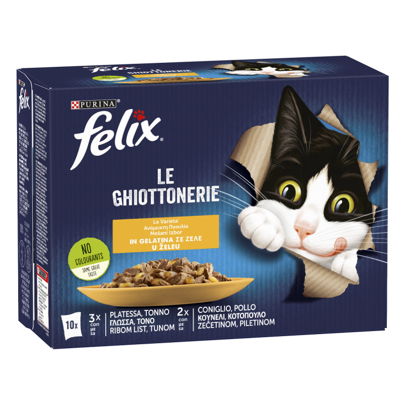 FELIX GHIOTTONERIE MULTIPACK 12X85 GR (CARNE-PESCE GEL)