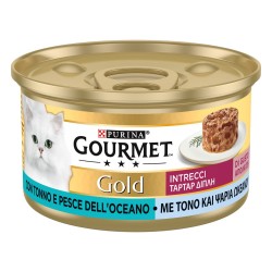 GOURMET GOLD INTRECCI TONNO E PESCE OCEANICO 85 GR