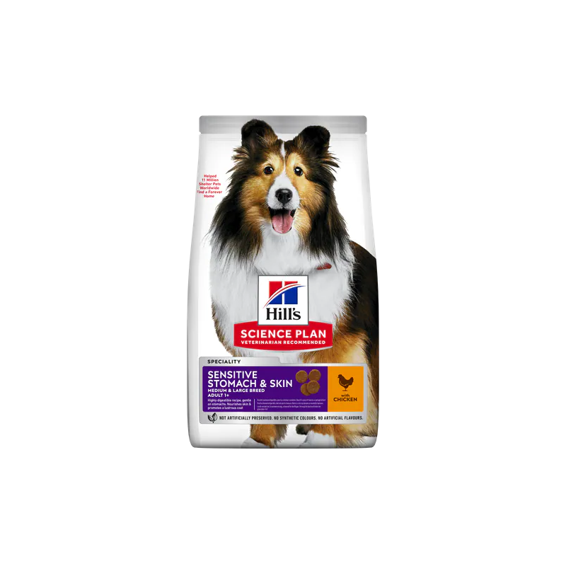 HILLS CANE SENSITIVE STOMACH & SKIN MEDIO 2,5 KG