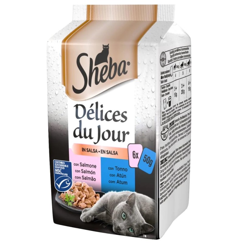 SHEBA DDJ TONNO E SALMONE SALSA 6X50 GR