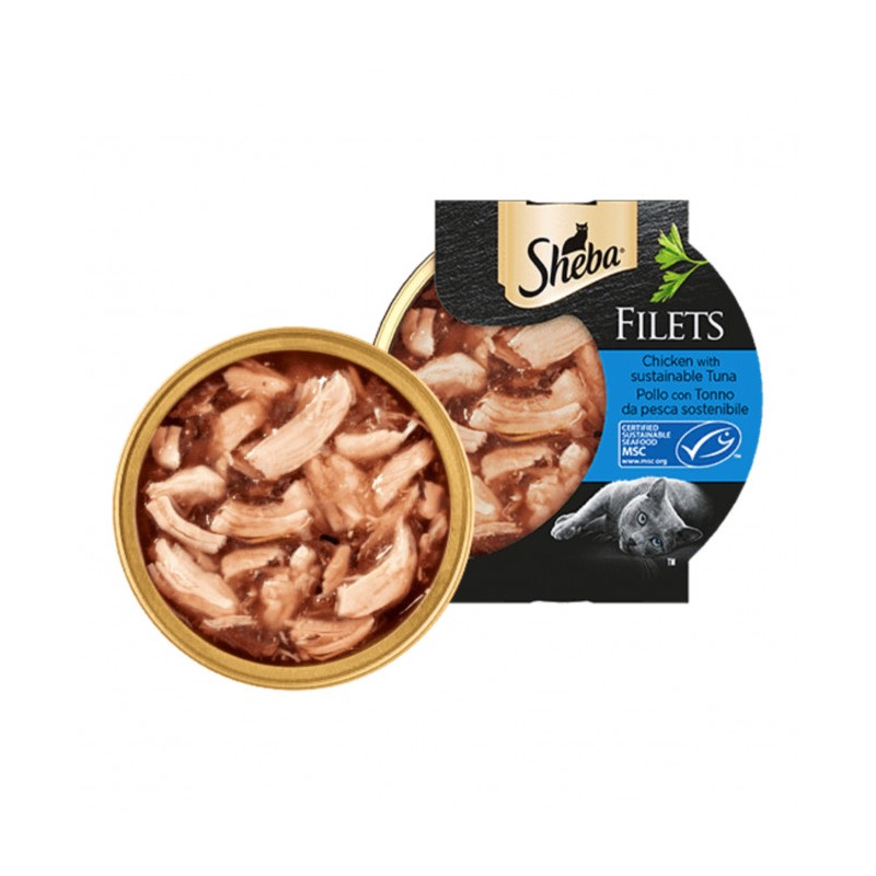 SHEBA FILETS POLLO E TONNO 60 GR