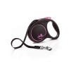 FLEXI DESIGN BLACK GUINZAGLIO FETTUCCIA M 5 MT ROSA