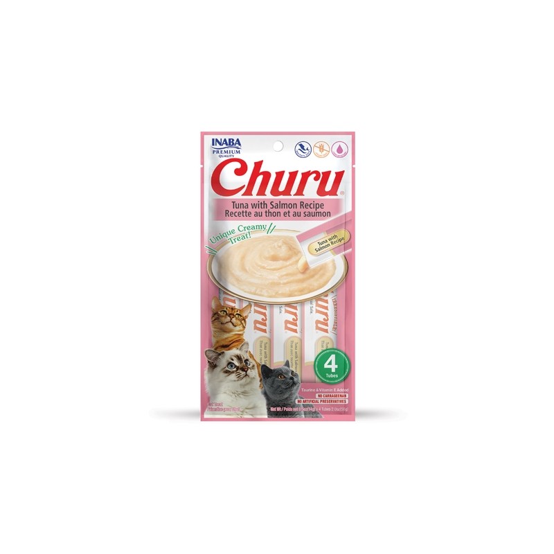 CHURU CAT SNACK TONNO E SALMONE 4 X 14 GR