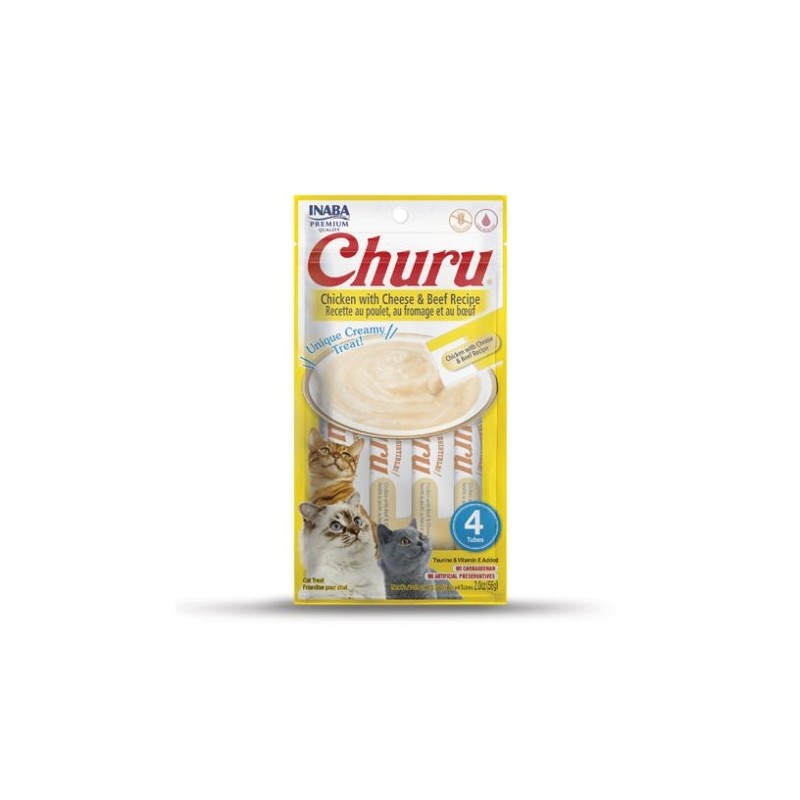 CHURU CAT SNACK POLLO E FORMAGGIO 4 X 14 GR