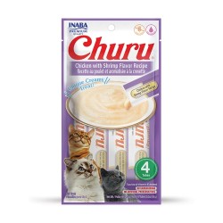 CHURU CAT SNACK POLLO E GAMBERETTI 4 X 14 GR