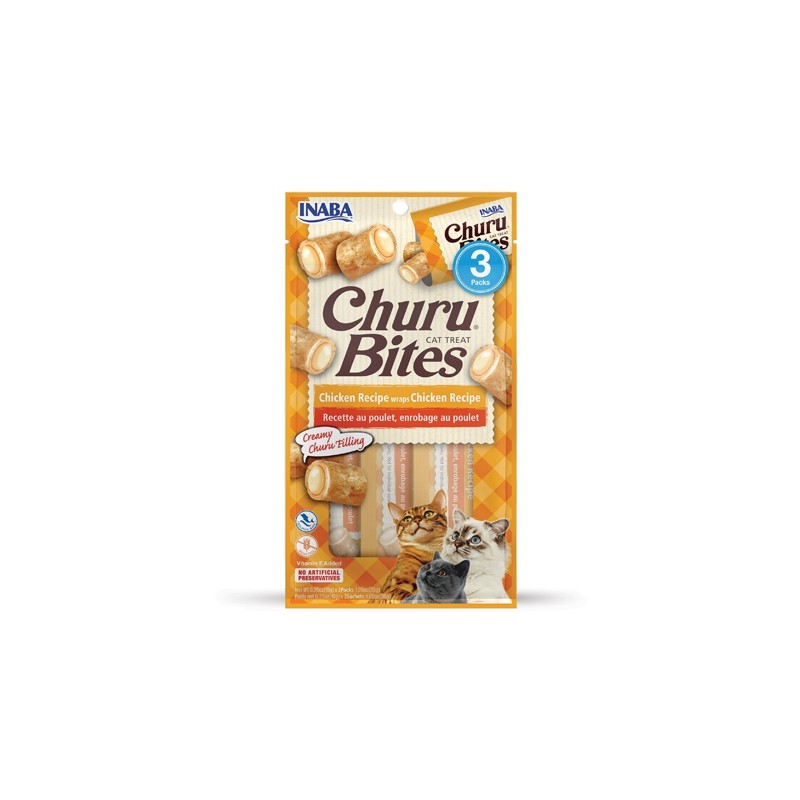 CHURU BITES CAT SNACK POLLO 3 X 10 GR