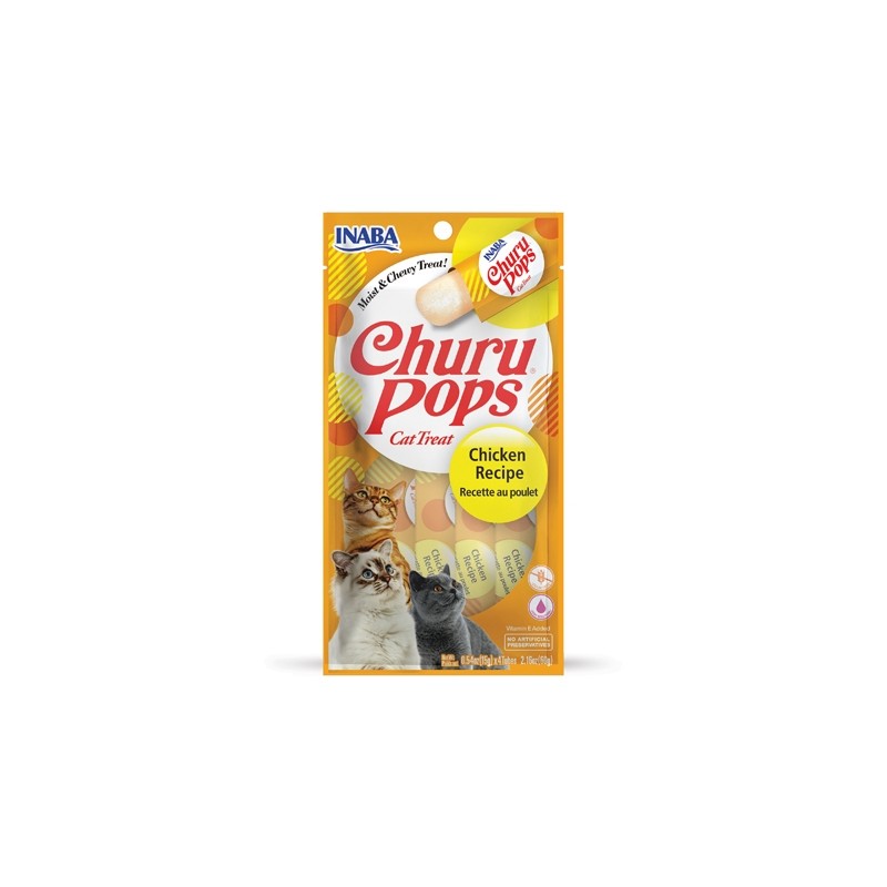 CHURU POPS CAT SNACK POLLO 4 X 15 GR