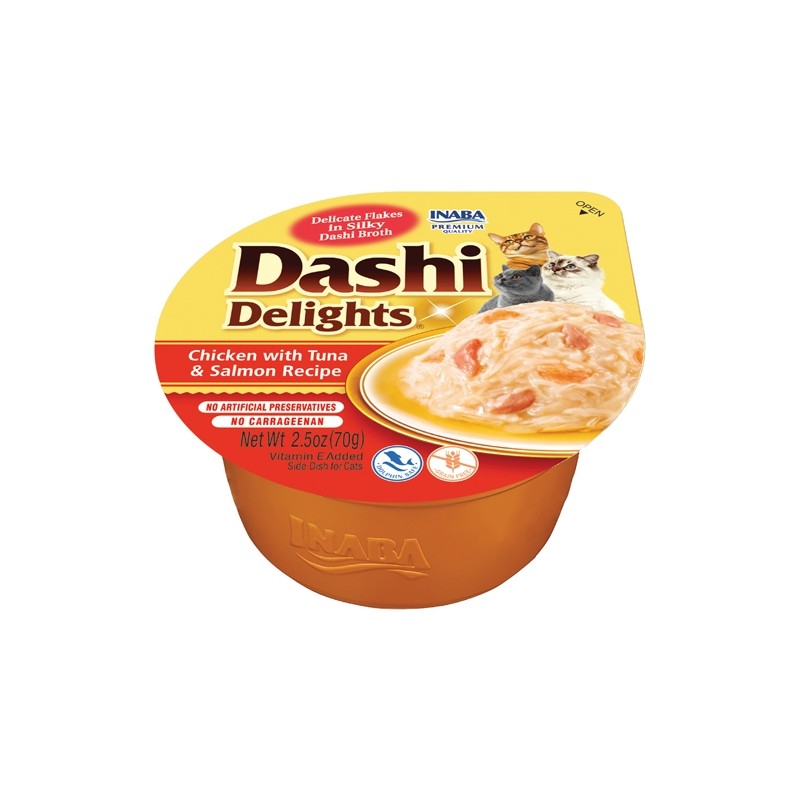 DASHI DELIGHTS CAT POLLO,TONNO E SALMONE CUP 70 GR