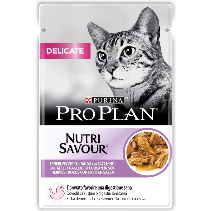 PRO PLAN CAT DELICATA SALSA TACCHINO BUSTINA 85 GR