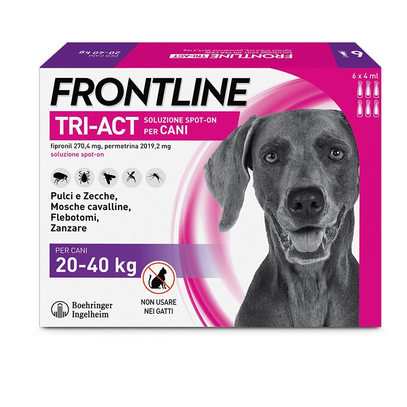 FRONTLINE TRI ACT 20-40KG 6 PIPETTE