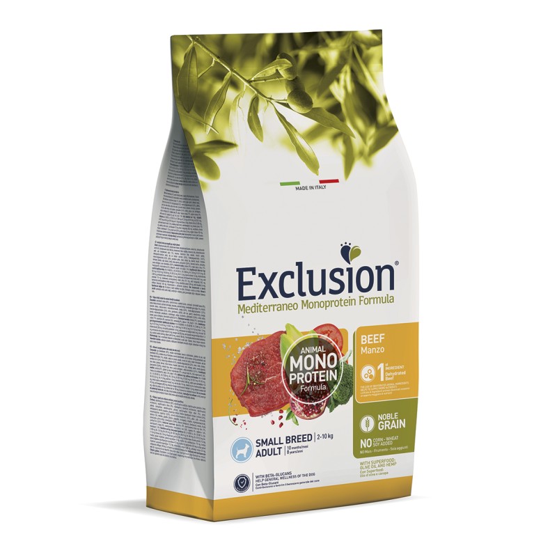 EXCLUSION DOG MEDITERRANEO ADULTO MANZO SMALL 7 KG