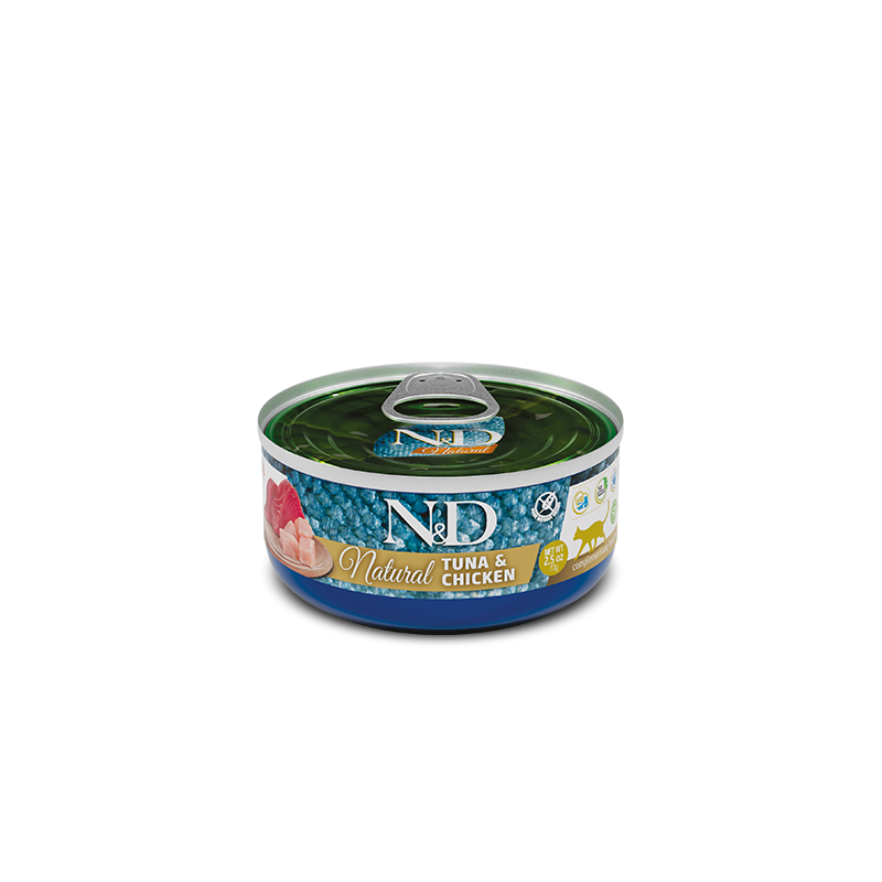 ND CAT NATURAL TONNO E POLLO 70 GR