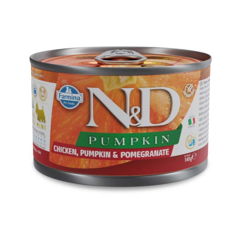 ND DOG ZUCCA POLLLO E MELOGRANO 140 GR