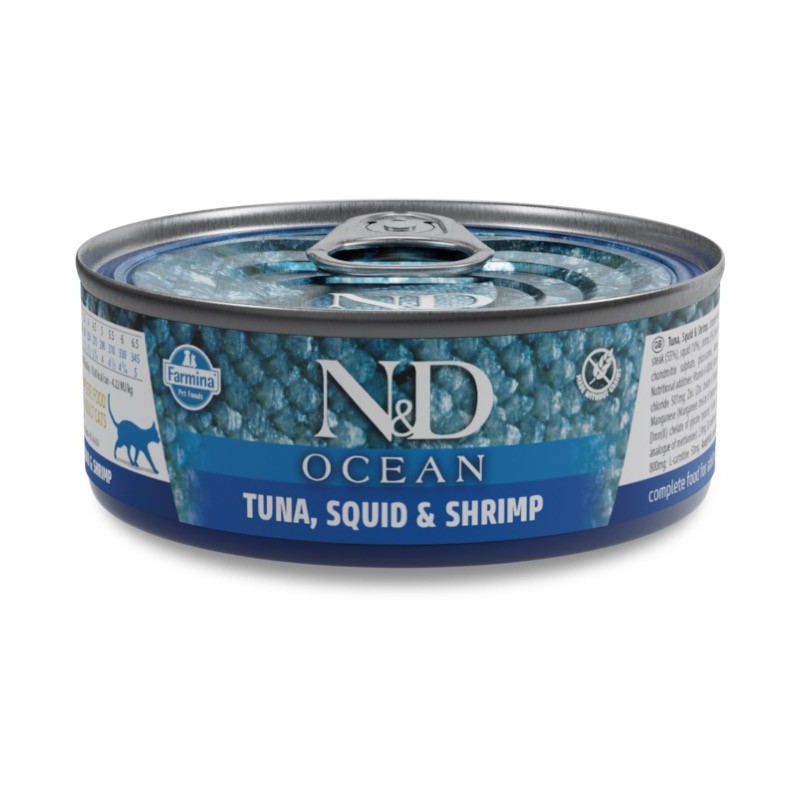 ND CAT OCEAN TONNO CALAMARI E GAMBERETTI 70 GR