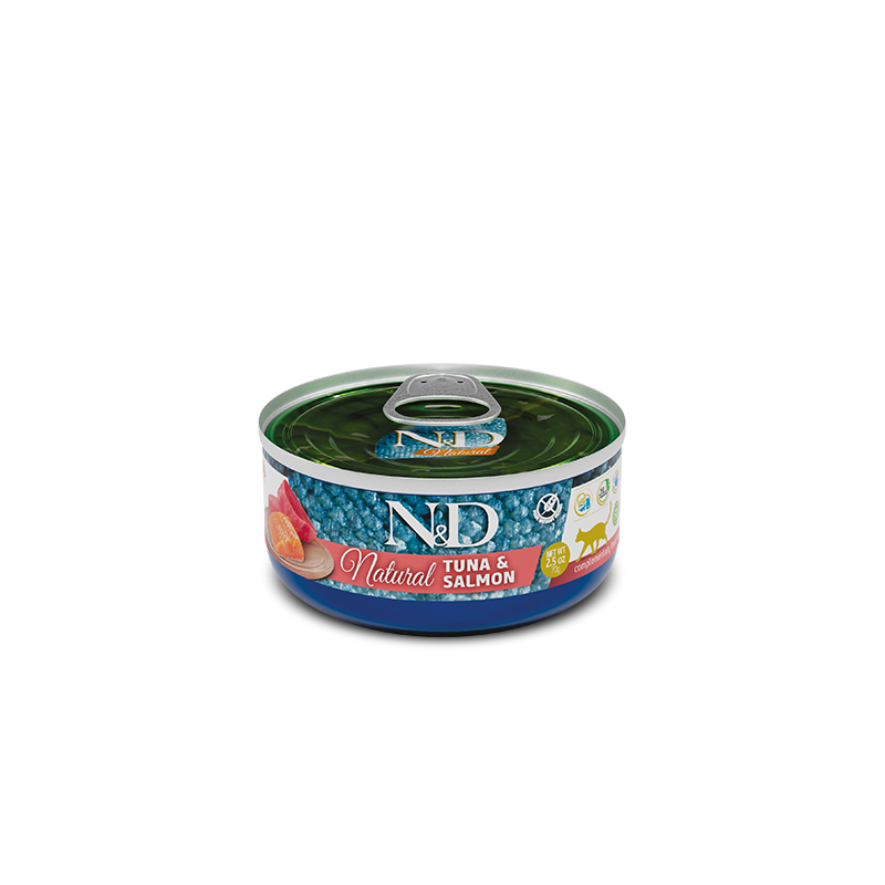 ND CAT NATURAL TONNO E SALMONE 70 GR