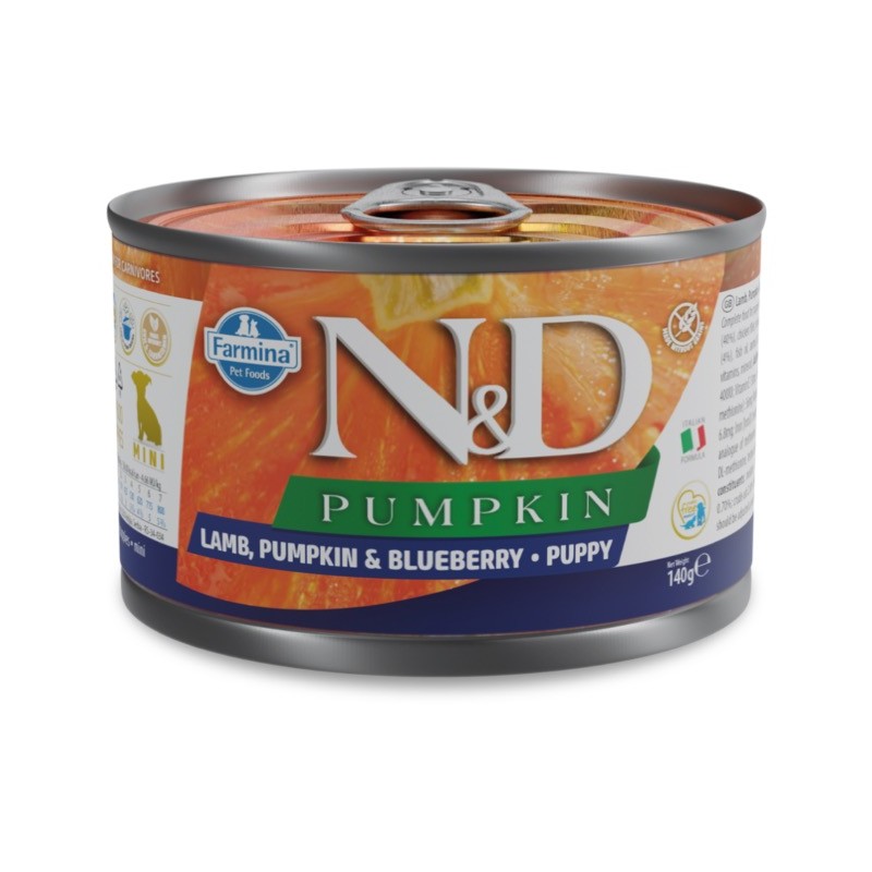 ND DOG ZUCCA AGNELLO E MIRTILLO PUPPY 140 GR