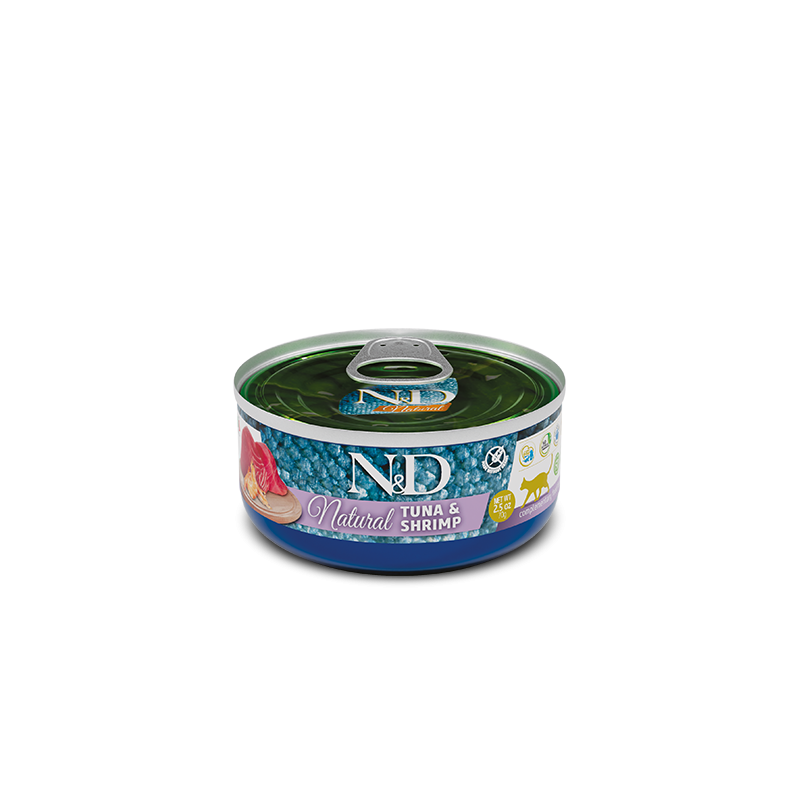 ND CAT NATURAL TONNO E GAMBERETTI 70 GR