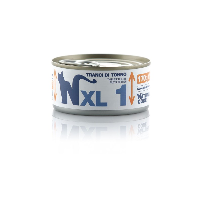 NATURAL CODE GATTO TRANCI DI TONNO LATTINA 170 GR