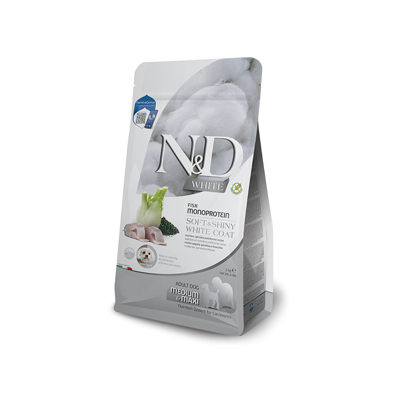 ND DOG WHITE SPIGOLA FINOCCHIO E SPIRULINA ADULT MEDIO MAXI 7 KG