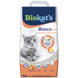 LETTIERA BIOKAT'S BIANCO FRESH VANIGLIA&MANDARINO 10 KG