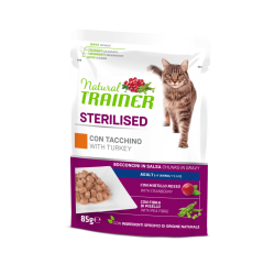 TRAINER NATURAL CAT STERILIZED TACCHINO BUSTINA 85 GR