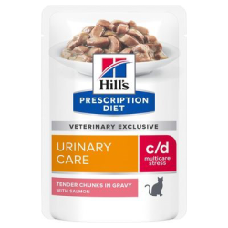 HILLS GATTO C/D URINARY STRESS SALMONE BUSTINA 85 GR