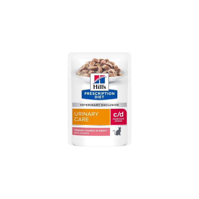 HILLS GATTO C/D URINARY STRESS SALMONE BUSTINA 85 GR