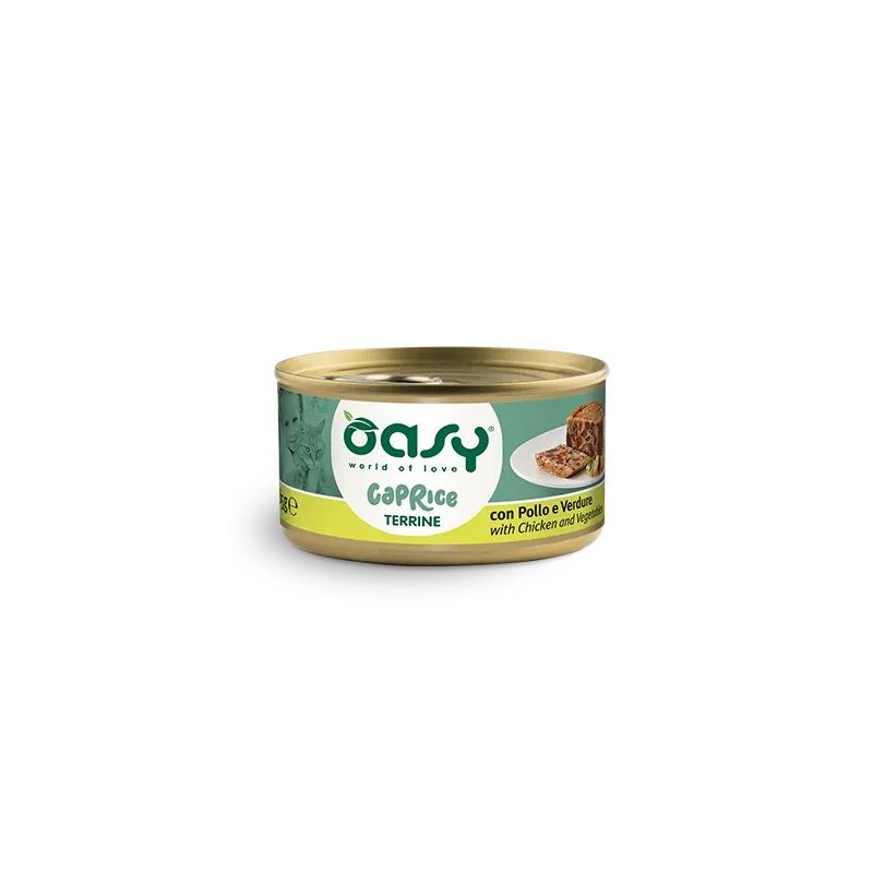 OASY CAT CAPRICE TERRINA POLLO E VERDURE LATTINA 85 GR