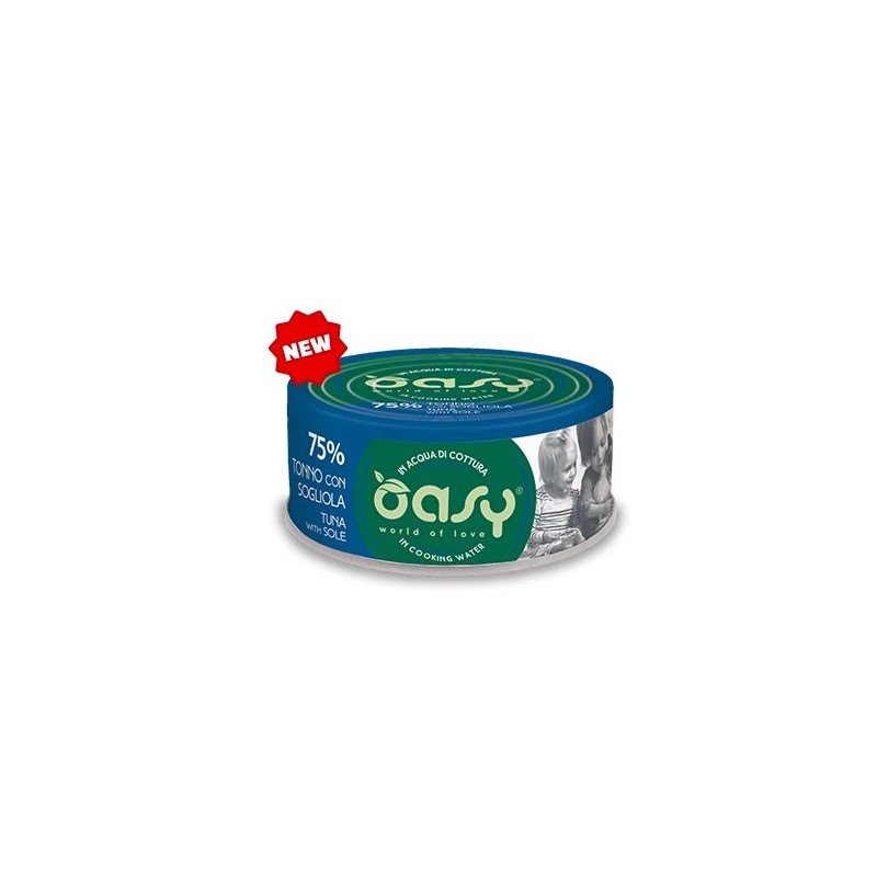 OASY CAT MORE LOVE TONNO E SOGLIOLA LATTINA 70 GR