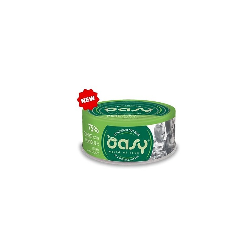 OASY CAT MORE LOVE TONNO E VONGOLE LATTINA 70 GR