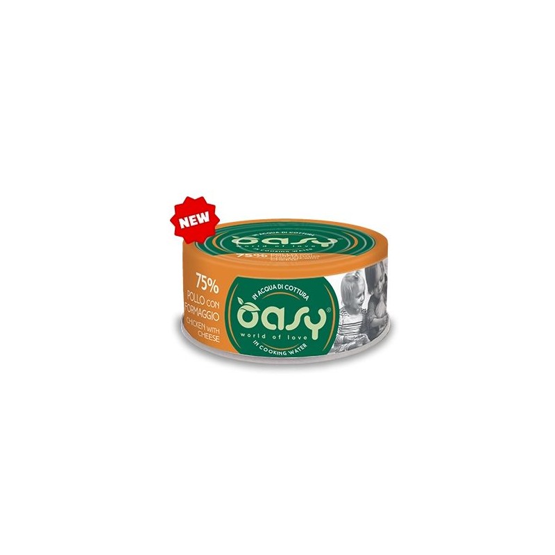 OASY CAT MORE LOVE POLLO E FORMAGGIO LATTINA 70 GR