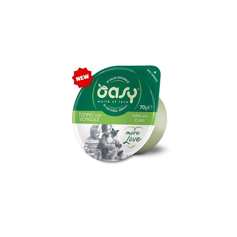 OASY CAT MORE LOVE TONNO E VONGOLE CUP 70 GR