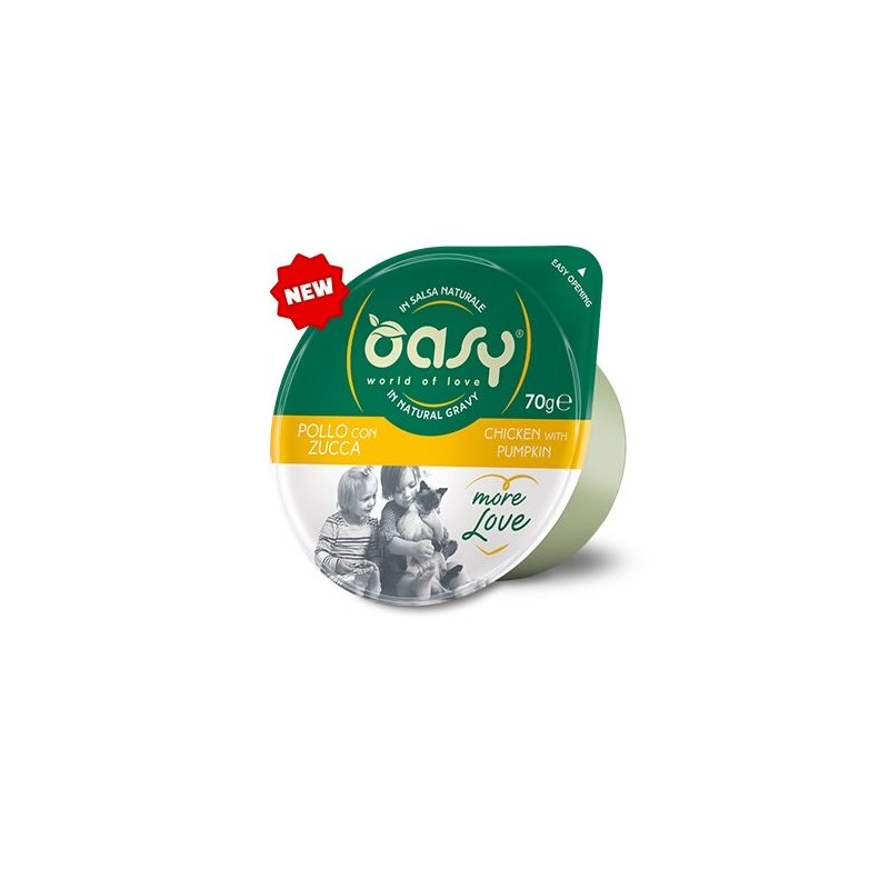 OASY CAT MORE LOVE POLLO E ZUCCA CUP 70 GR