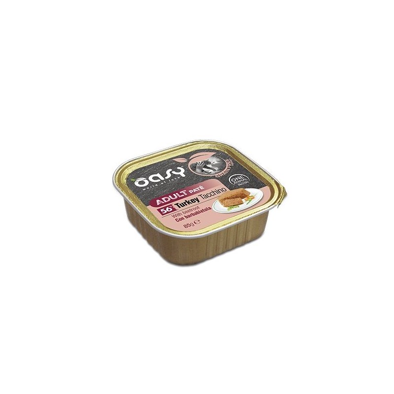 OASY CAT GRAIN FREE ADULT TACCHINO E BARBABIETOLA VASCHETTA 85 GR