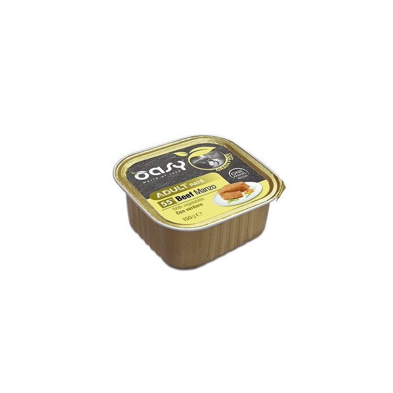 OASY DOG GRAIN FREE ADULT MANZO E VERDURE VASCHETTA 150 GR