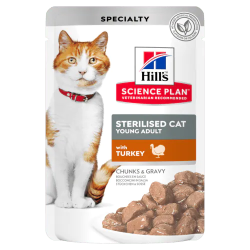 HILLS GATTO STERILIZED TACCHINO BUSTINA 85 GR