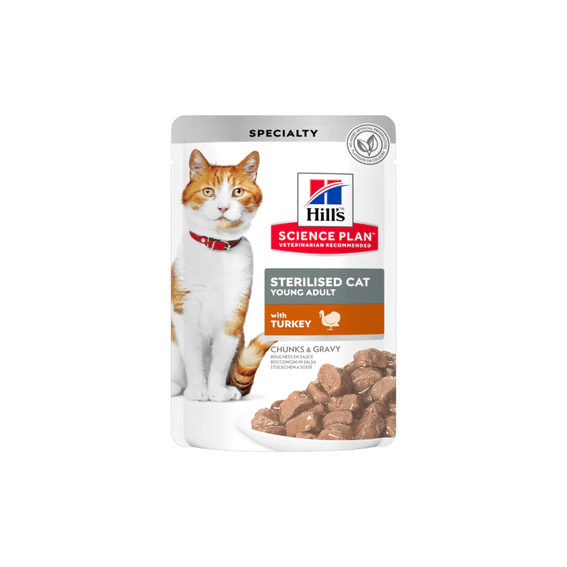 HILLS GATTO STERILIZED TACCHINO BUSTINA 85 GR