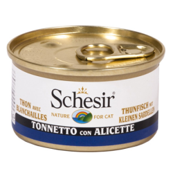 SCHESIR GATTO TONNO E ALICETTE LATTINA 85 GR