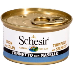 SCHESIR GATTO TONNO E NASELLO LATTINA 85 GR