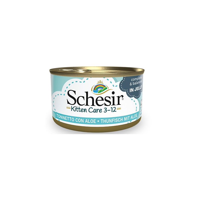 SCHESIR GATTO KITTEN TONNO E ALOE LATTINA 85 GR