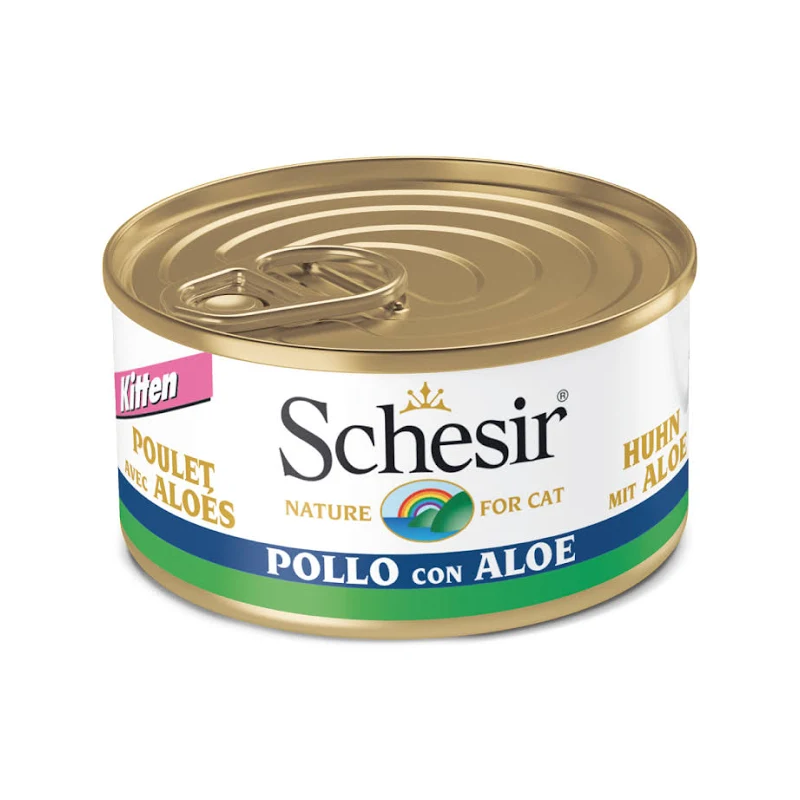 SCHESIR GATTO KITTEN POLLO E ALOE LATTINA 85 GR