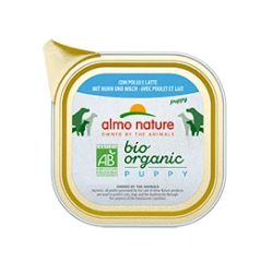 BIO ORGANIC DOG PUPPY POLLO E LATTE VASCHETTA 100 GR