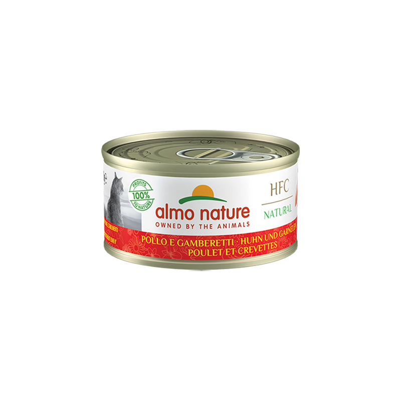 HFC CAT NATURAL POLLO E GAMBERETTI LATTINA 70 GR