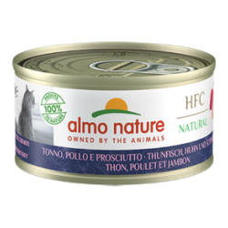 HFC CAT NATURAL TONNO POLLO E PROSCIUTTO LATTINA  70 GR