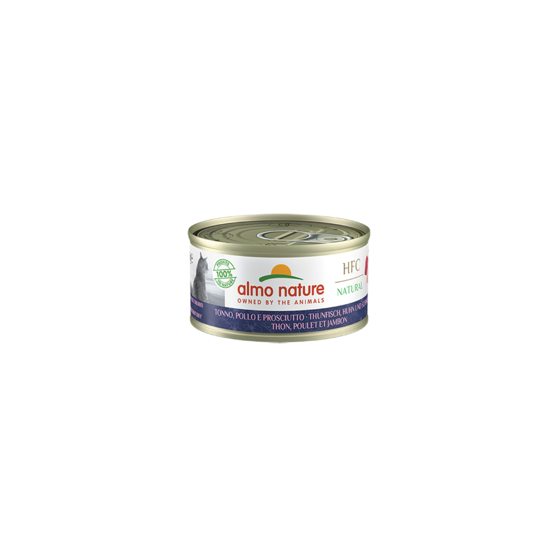 HFC CAT NATURAL TONNO POLLO E PROSCIUTTO LATTINA 150 GR