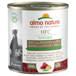 HFC DOG NATURAL MANZO PATATE E PISELLI LATTINA 290 GR